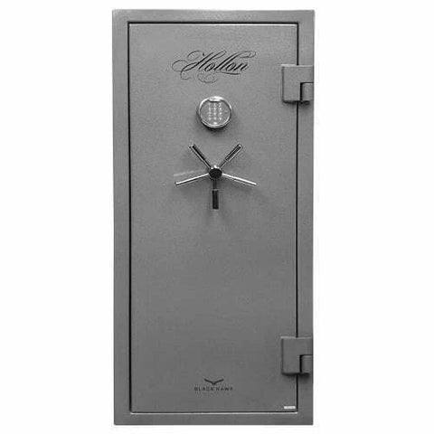 Hollon BHS-16E Black Hawk Gun Safe - Front view of safe in white background